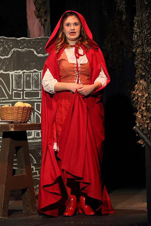 Little Red Riding  Hood in her stunning red cape